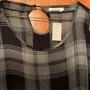 Maurices Black and gray blouse